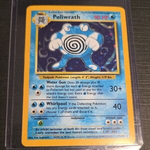 Pokemon Base Set 1999 Poliwrath Rare Holo Trading Card (13/102)